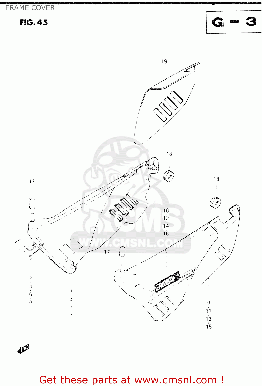FRAME COVER DR250S 1982 (Z)