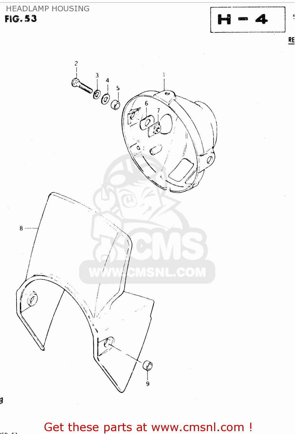 HEADLAMP HOUSING DR250S 1982 (Z)