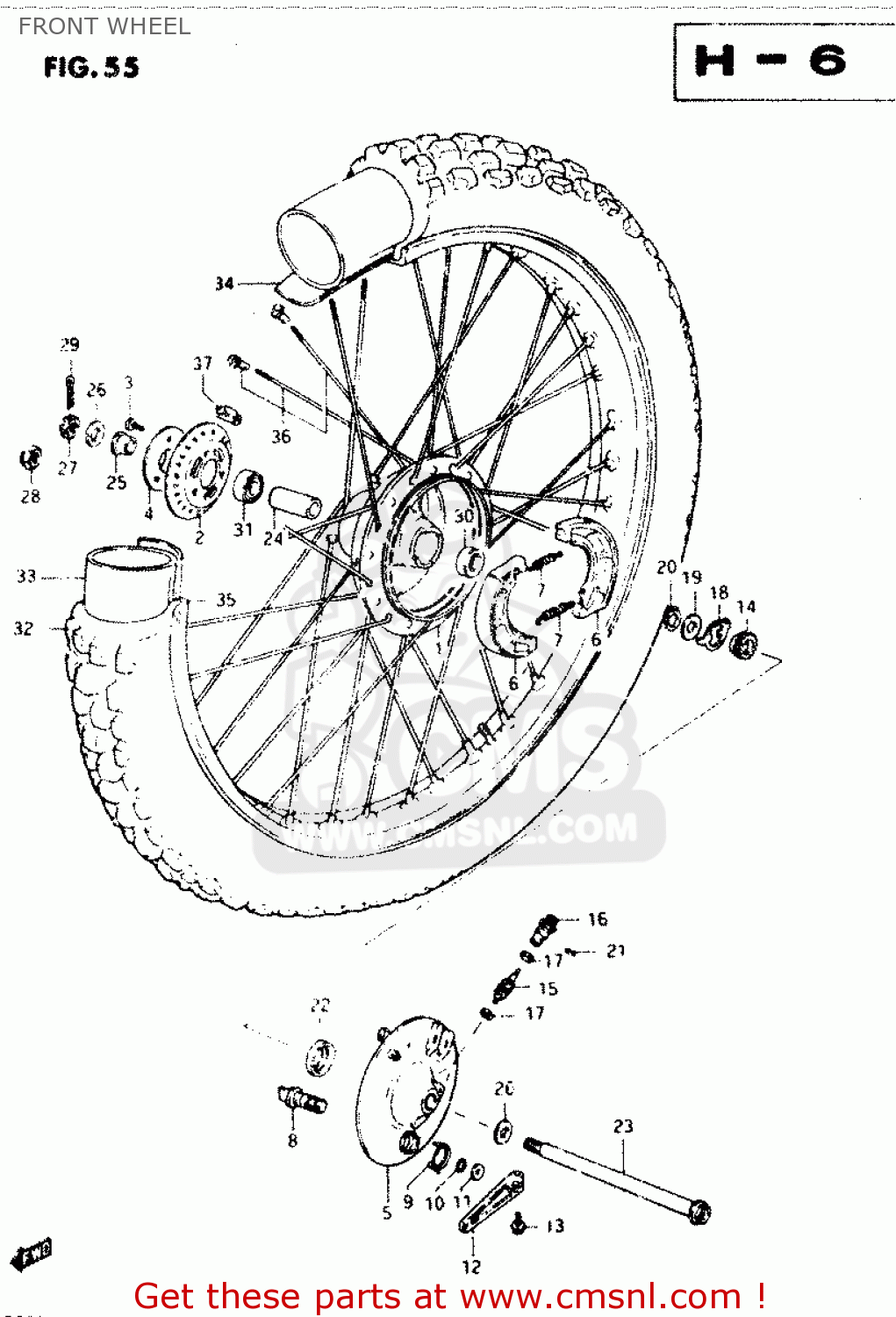 FRONT WHEEL DR250S 1982 (Z)