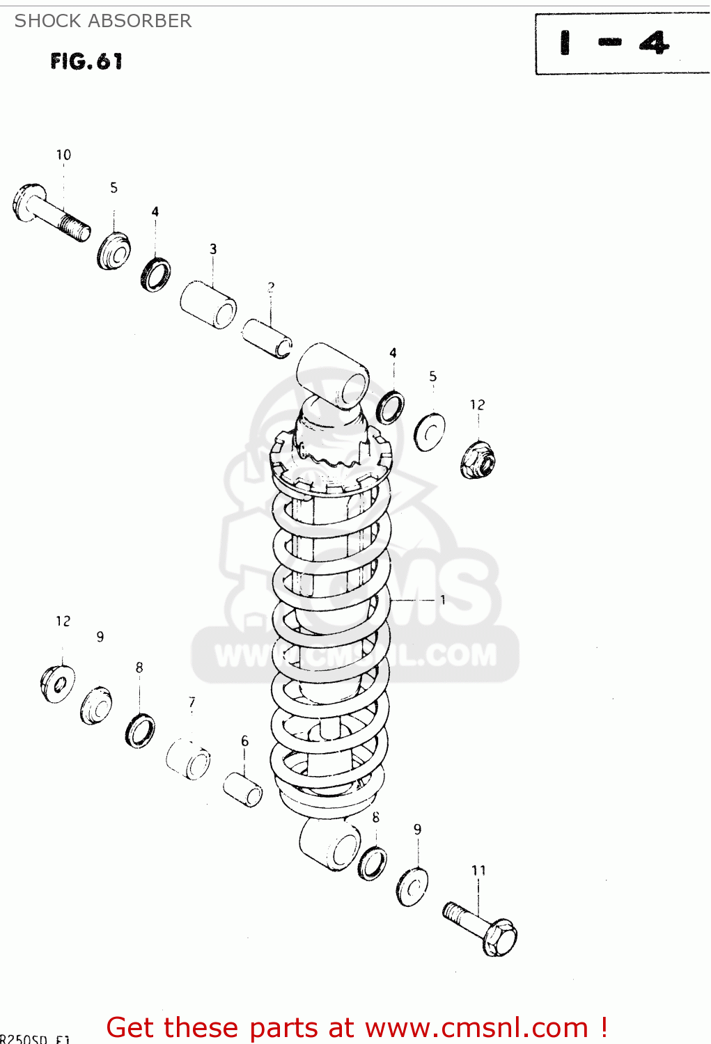 SHOCK ABSORBER DR250S 1982 (Z)