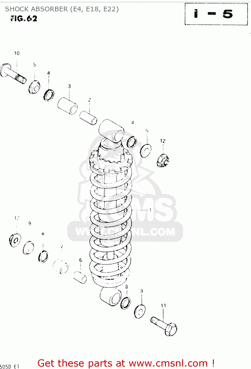 SHOCK ABSORBER (E4, E18, E22) DR250S 1982 (Z)
