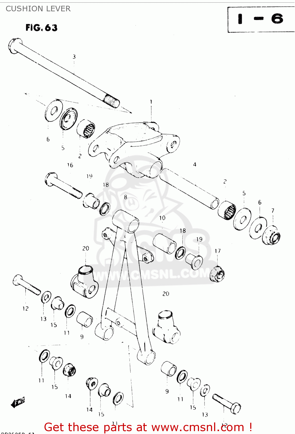 CUSHION LEVER DR250S 1982 (Z)
