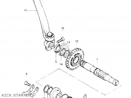 KICK STARTER - DR250S 1982 (Z)