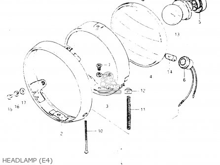 HEADLAMP (E4) - DR250S 1982 (Z)
