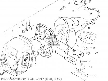 REAR COMBINATION LAMP (E18, E39) - DR250S 1982 (Z)