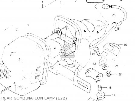 REAR COMBINATION LAMP (E22) - DR250S 1982 (Z)
