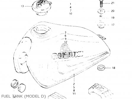 FUEL TANK (MODEL D) - DR250S 1982 (Z)