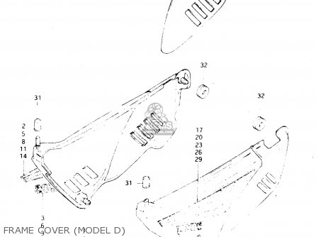 FRAME COVER (MODEL D) - DR250S 1982 (Z)