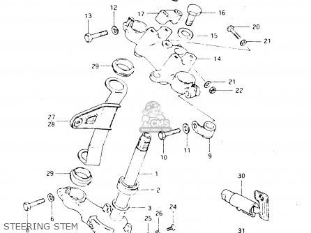 STEERING STEM - DR250S 1982 (Z)