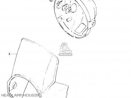 HEADLAMP HOUSING - DR250S 1982 (Z)