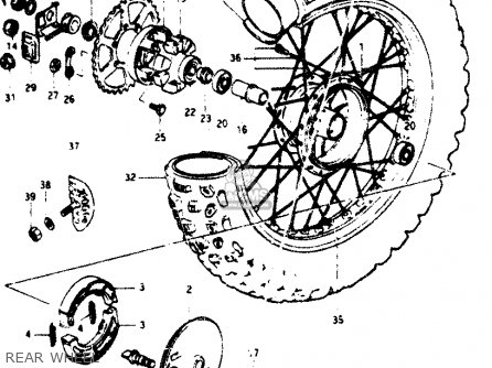 REAR WHEEL - DR250S 1982 (Z)