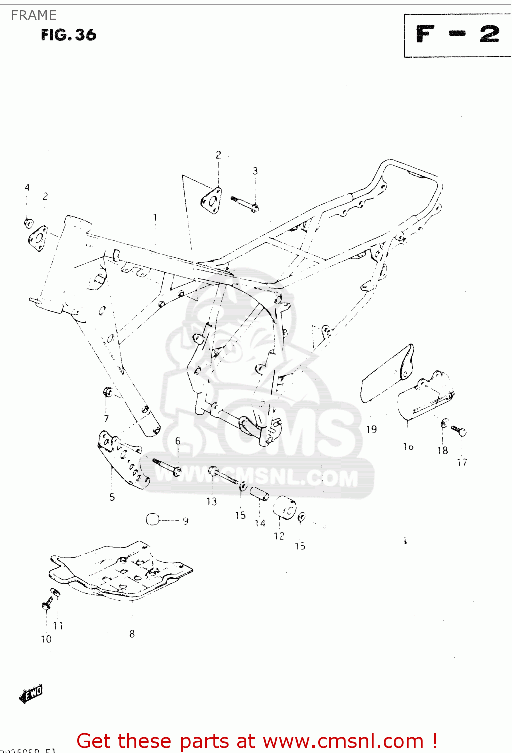 Suzuki DR250S 1983 (D) FRAME - buy original FRAME spares online