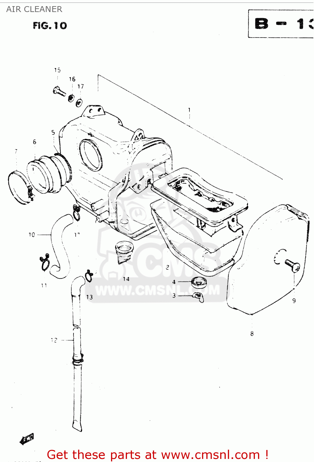 AIR CLEANER DR250S 1983 (D)