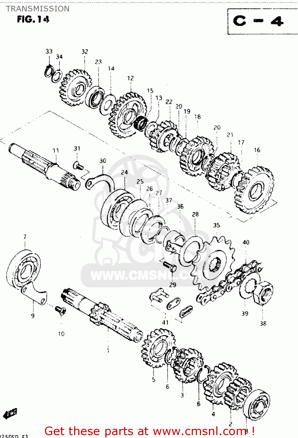 TRANSMISSION DR250S 1983 (D)