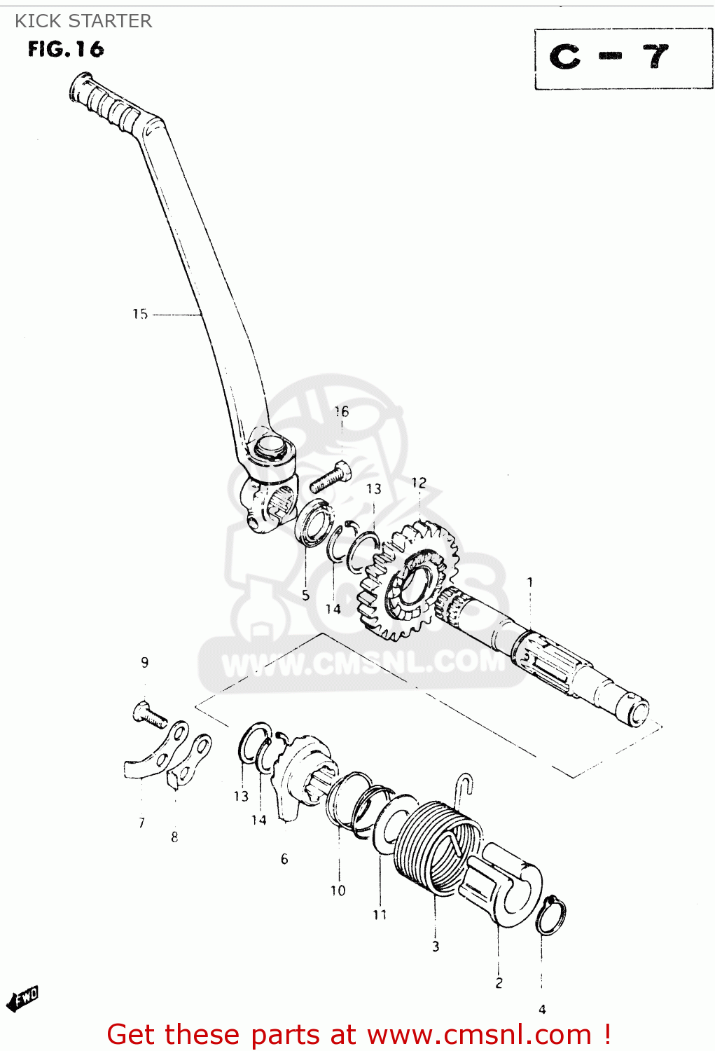 KICK STARTER DR250S 1983 (D)