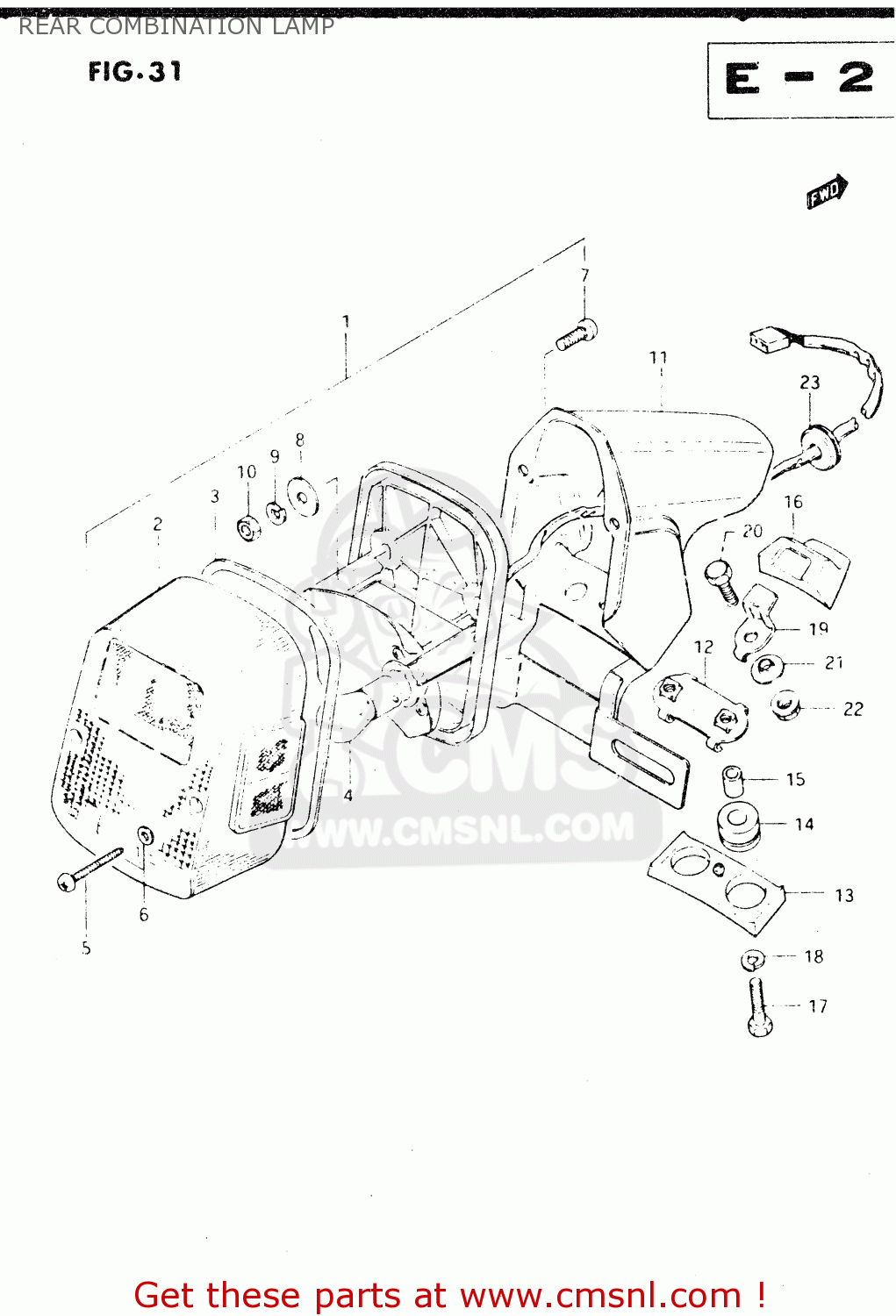 REAR COMBINATION LAMP DR250S 1983 (D)