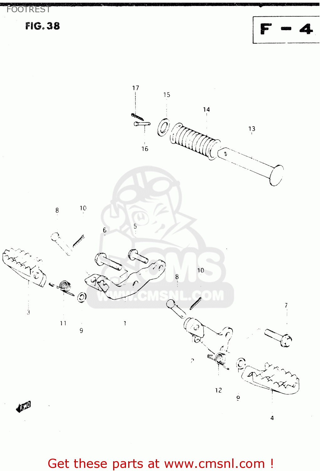FOOTREST DR250S 1983 (D)