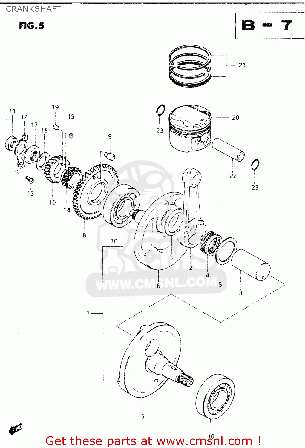 CRANKSHAFT DR250S 1983 (D)