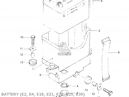 BATTERY (E2, E4, E18, E21, E22, E25, E39) - DR250S 1983 (D)