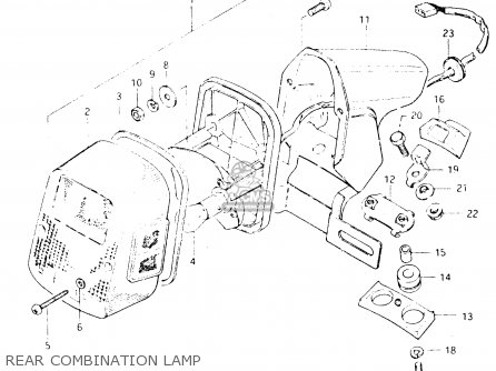 REAR COMBINATION LAMP - DR250S 1983 (D)