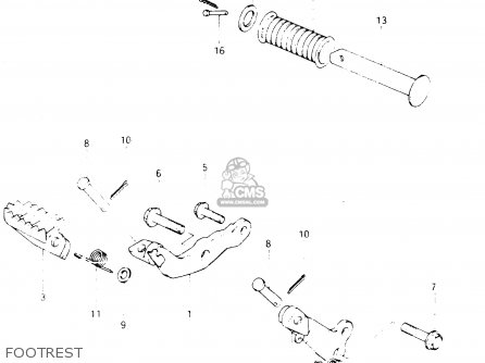 FOOTREST - DR250S 1983 (D)