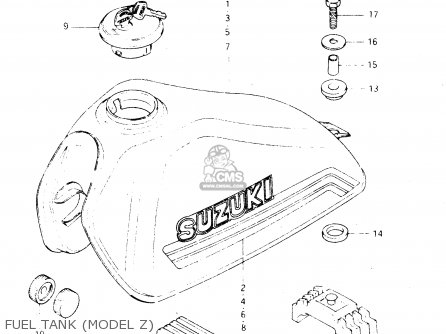 FUEL TANK (MODEL Z) - DR250S 1983 (D)