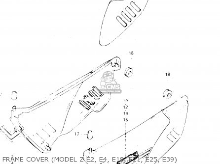 FRAME COVER (MODEL Z E2, E4, E18, E21, E25, E39) - DR250S 1983 (D)
