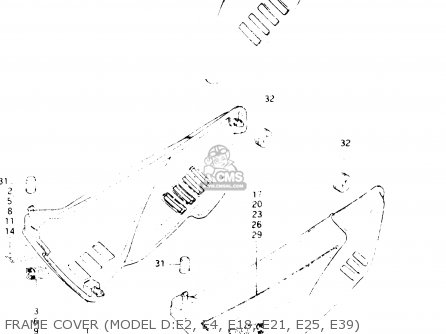 FRAME COVER (MODEL D:E2, E4, E18, E21, E25, E39) - DR250S 1983 (D)