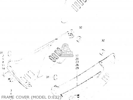 FRAME COVER (MODEL D:E22) - DR250S 1983 (D)