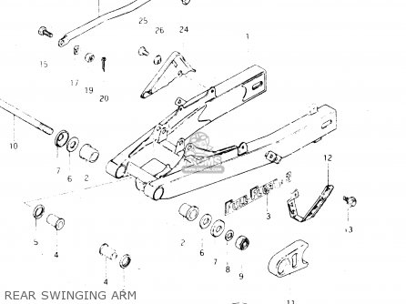 REAR SWINGING ARM - DR250S 1983 (D)