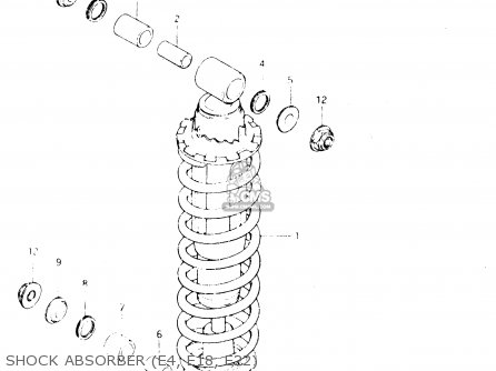 SHOCK ABSORBER (E4, E18, E22) - DR250S 1983 (D)