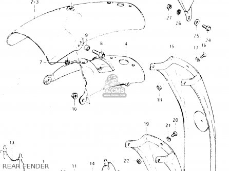 REAR FENDER - DR250S 1983 (D)
