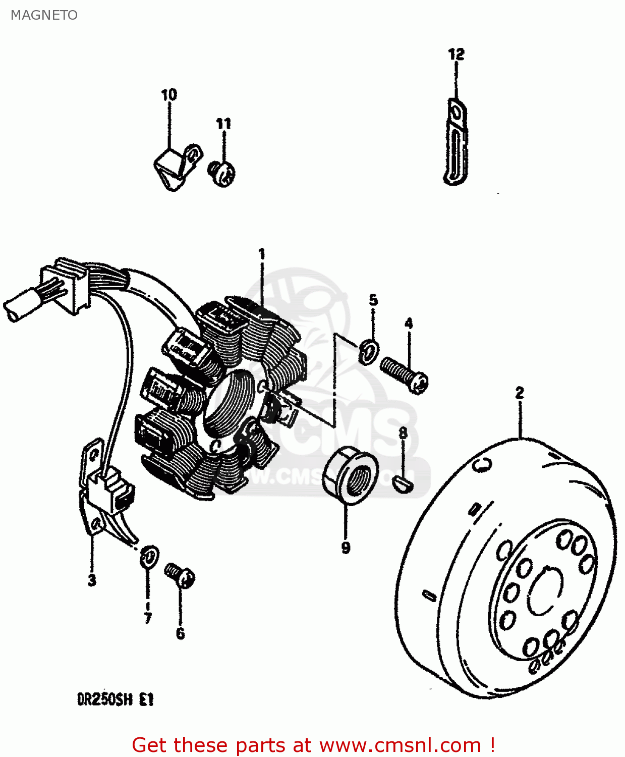MAGNETO DR250S 1984 (E) (E01 E02 E04 E6 E18 E21 E22 E24 E25 E39)