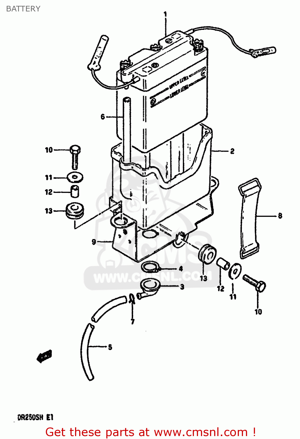 BATTERY DR250S 1984 (E) (E01 E02 E04 E6 E18 E21 E22 E24 E25 E39)
