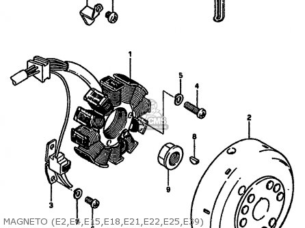 MAGNETO (E2,E4,E15,E18,E21,E22,E25,E39) - DR250S 1984 (E) (E01 E02 E04 E6 E18 E21 E22 E24 E25 E39)