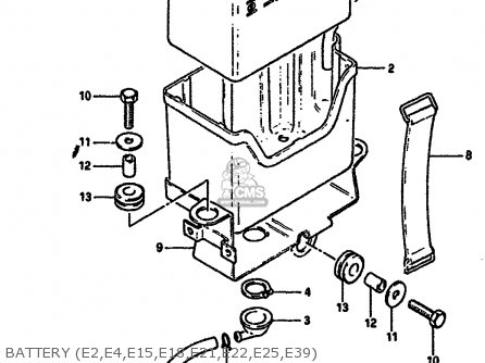 BATTERY (E2,E4,E15,E18,E21,E22,E25,E39) - DR250S 1984 (E) (E01 E02 E04 E6 E18 E21 E22 E24 E25 E39)