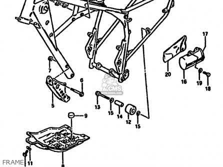FRAME - DR250S 1984 (E) (E01 E02 E04 E6 E18 E21 E22 E24 E25 E39)