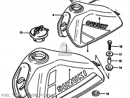 FUEL TANK (MODEL F/G/H) - DR250S 1984 (E) (E01 E02 E04 E6 E18 E21 E22 E24 E25 E39)