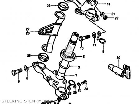 STEERING STEM (MODEL E) - DR250S 1984 (E) (E01 E02 E04 E6 E18 E21 E22 E24 E25 E39)