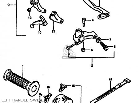 LEFT HANDLE SWITCH - DR250S 1984 (E) (E01 E02 E04 E6 E18 E21 E22 E24 E25 E39)