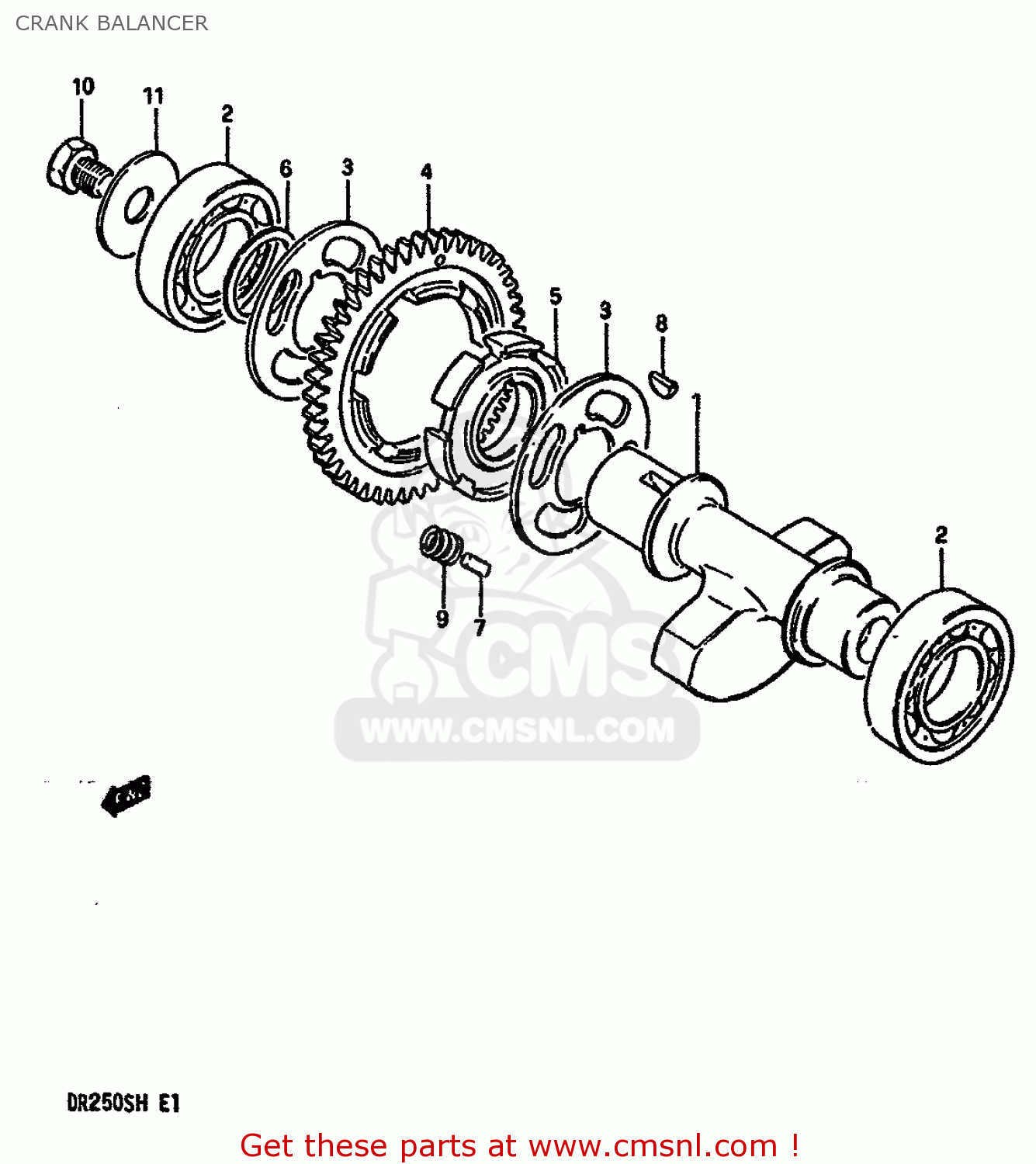 CRANK BALANCER DR250S 1985 (F) (E01 E04 E15 E18 E21 E22 E24 E25 E39 E41)