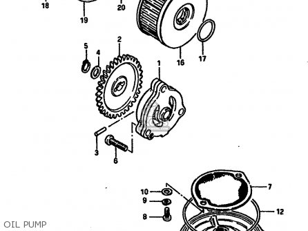 OIL PUMP - DR250S 1985 (F) (E01 E04 E15 E18 E21 E22 E24 E25 E39 E41)