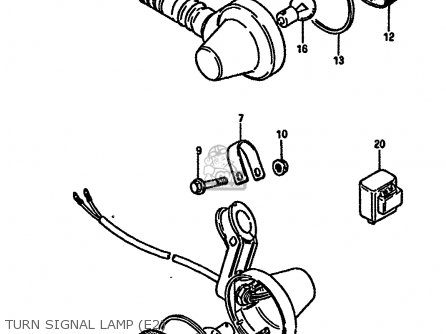 TURN SIGNAL LAMP (E2) - DR250S 1985 (F) (E01 E04 E15 E18 E21 E22 E24 E25 E39 E41)