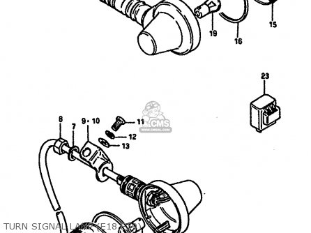 TURN SIGNAL LAMP (E18,E39) - DR250S 1985 (F) (E01 E04 E15 E18 E21 E22 E24 E25 E39 E41)