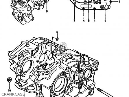 CRANKCASE - DR250S 1985 (F) (E01 E04 E15 E18 E21 E22 E24 E25 E39 E41)