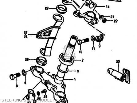 STEERING STEM (MODEL F/G/H) - DR250S 1985 (F) (E01 E04 E15 E18 E21 E22 E24 E25 E39 E41)