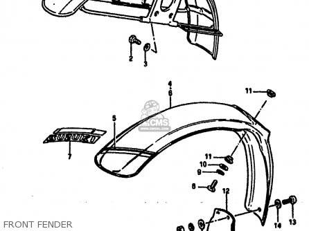 FRONT FENDER - DR250S 1985 (F) (E01 E04 E15 E18 E21 E22 E24 E25 E39 E41)