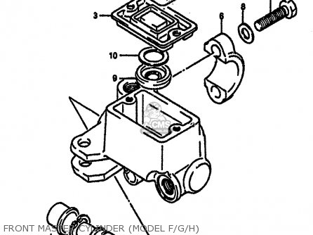 FRONT MASTER CYLINDER (MODEL F/G/H) - DR250S 1985 (F) (E01 E04 E15 E18 E21 E22 E24 E25 E39 E41)