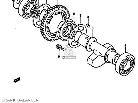 CRANK BALANCER - DR250S 1985 (F) (E01 E04 E15 E18 E21 E22 E24 E25 E39 E41)