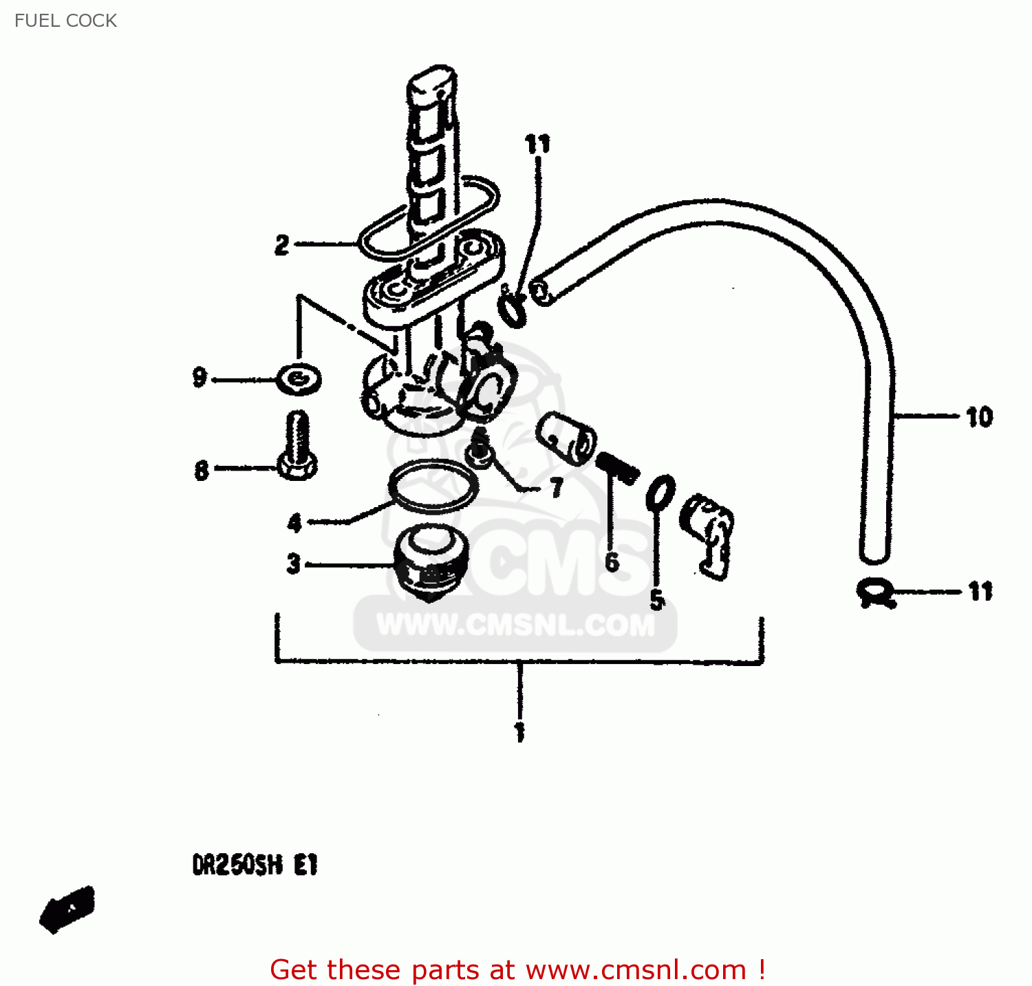 FUEL COCK DR250S 1986 (G) (E01 E04 E15 E18 E21 E22 E24 E39)